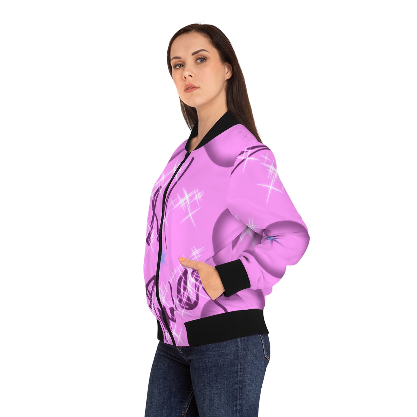 Girl Power Women's Bomber Jacket (AOP)