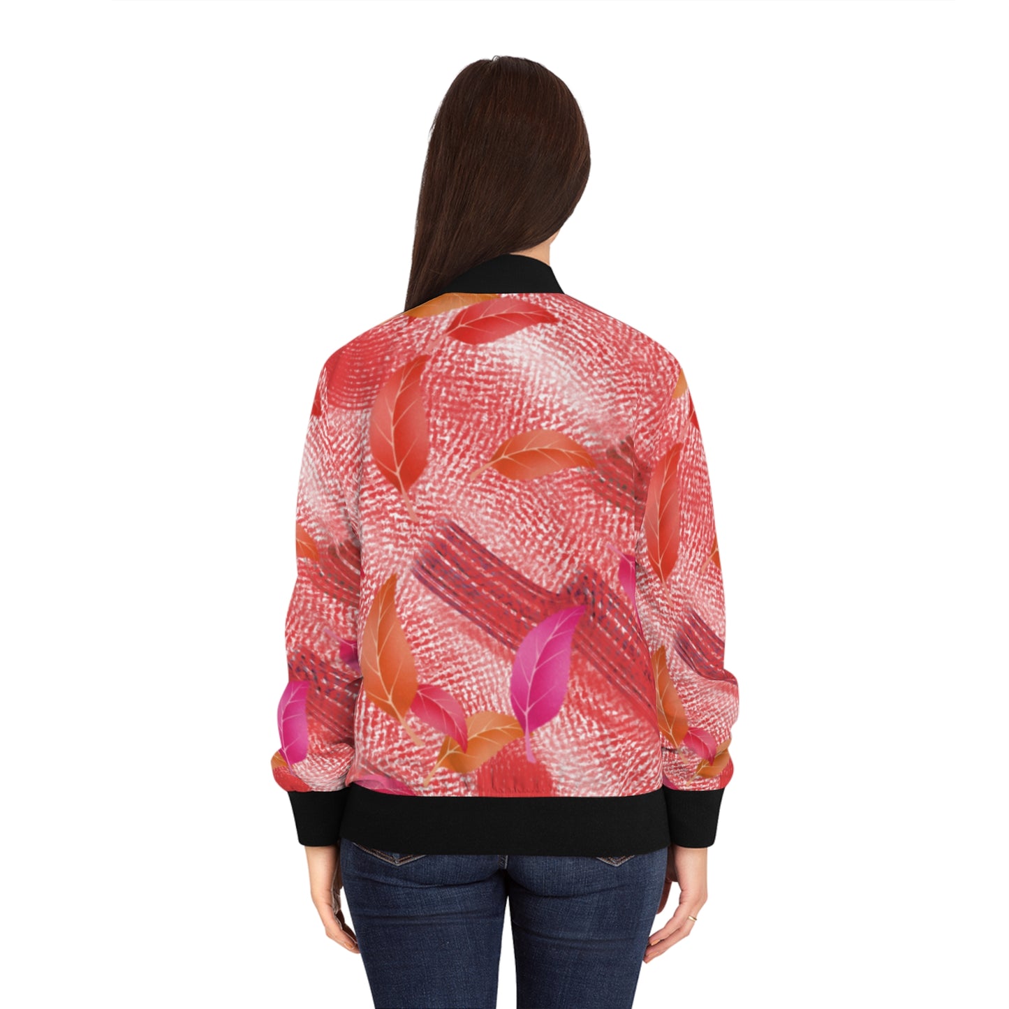 Rose Red Women's Bomber Jacket (AOP)