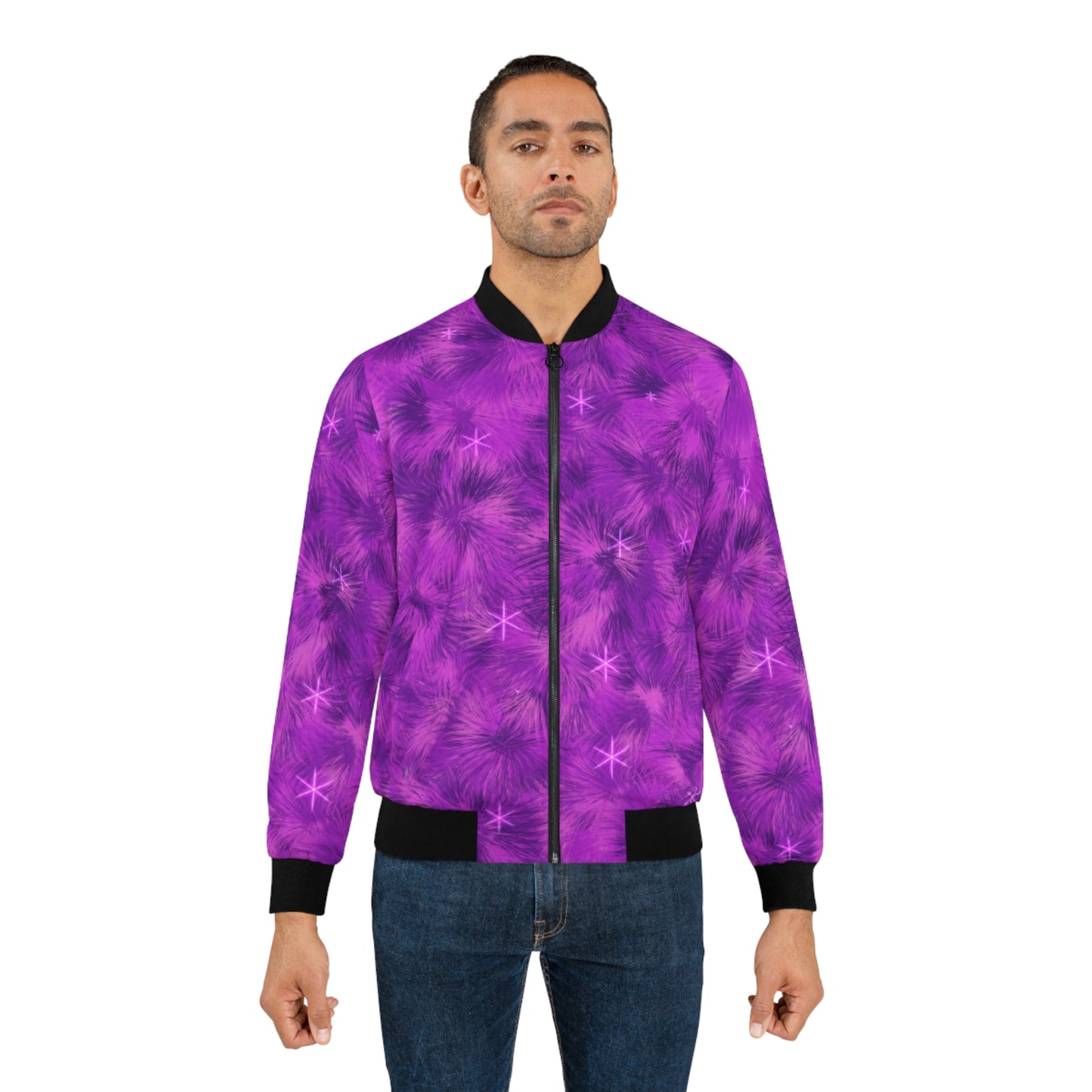 Purple Power Men's Bomber Jacket (AOP)