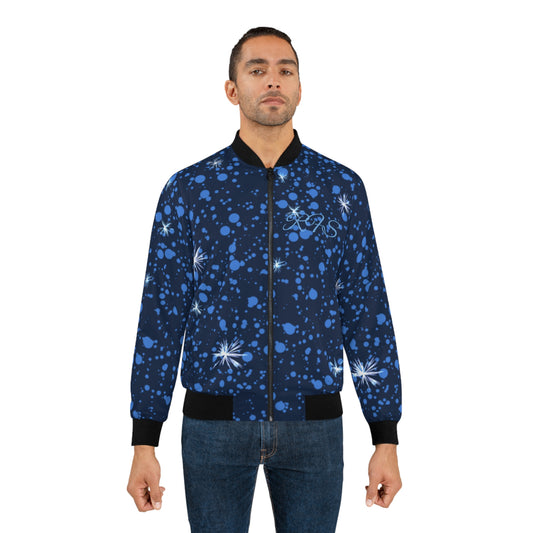 Blue Mountain Men's Bomber Jacket (AOP)