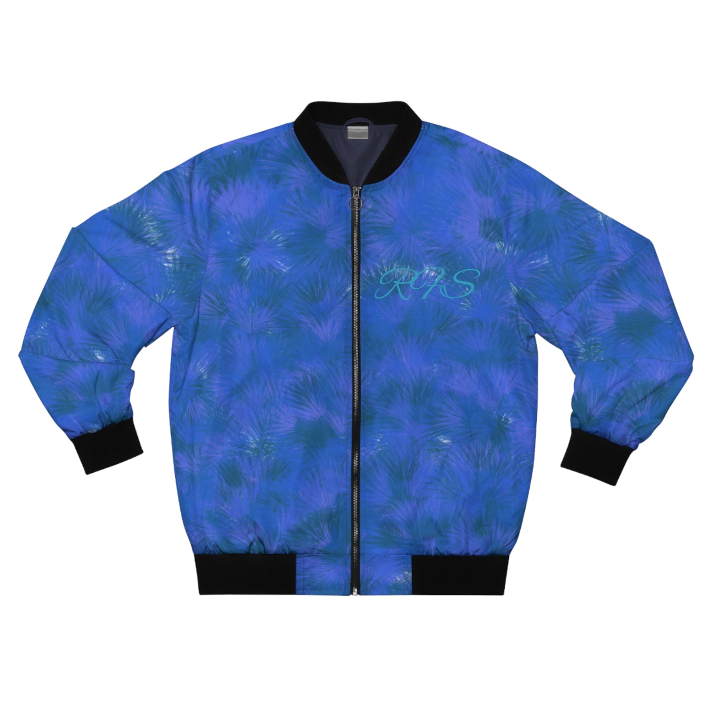 Deep Blue Mountain Men's Bomber Jacket (AOP)