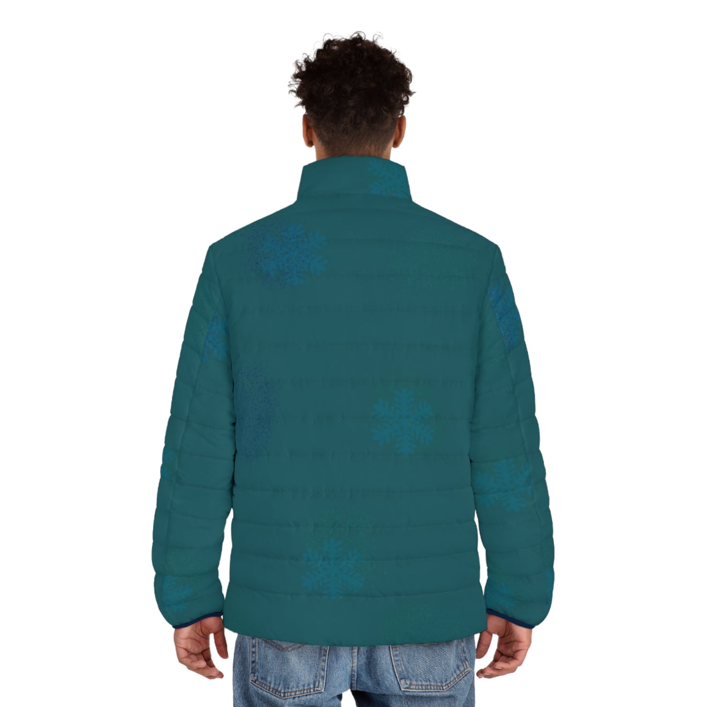 Venice Winter Holiday Men's Puffer Jacket (AOP)