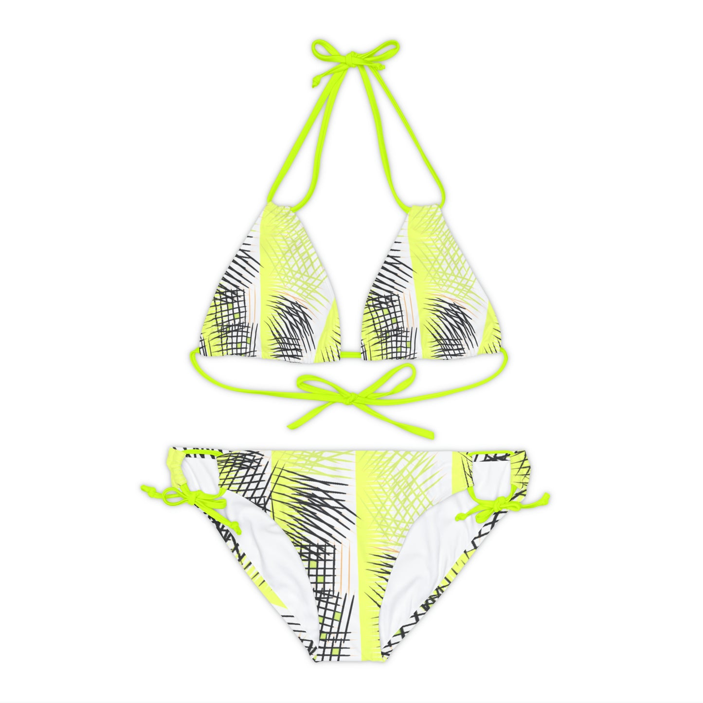 Neon Strappy Bikini Set (AOP)