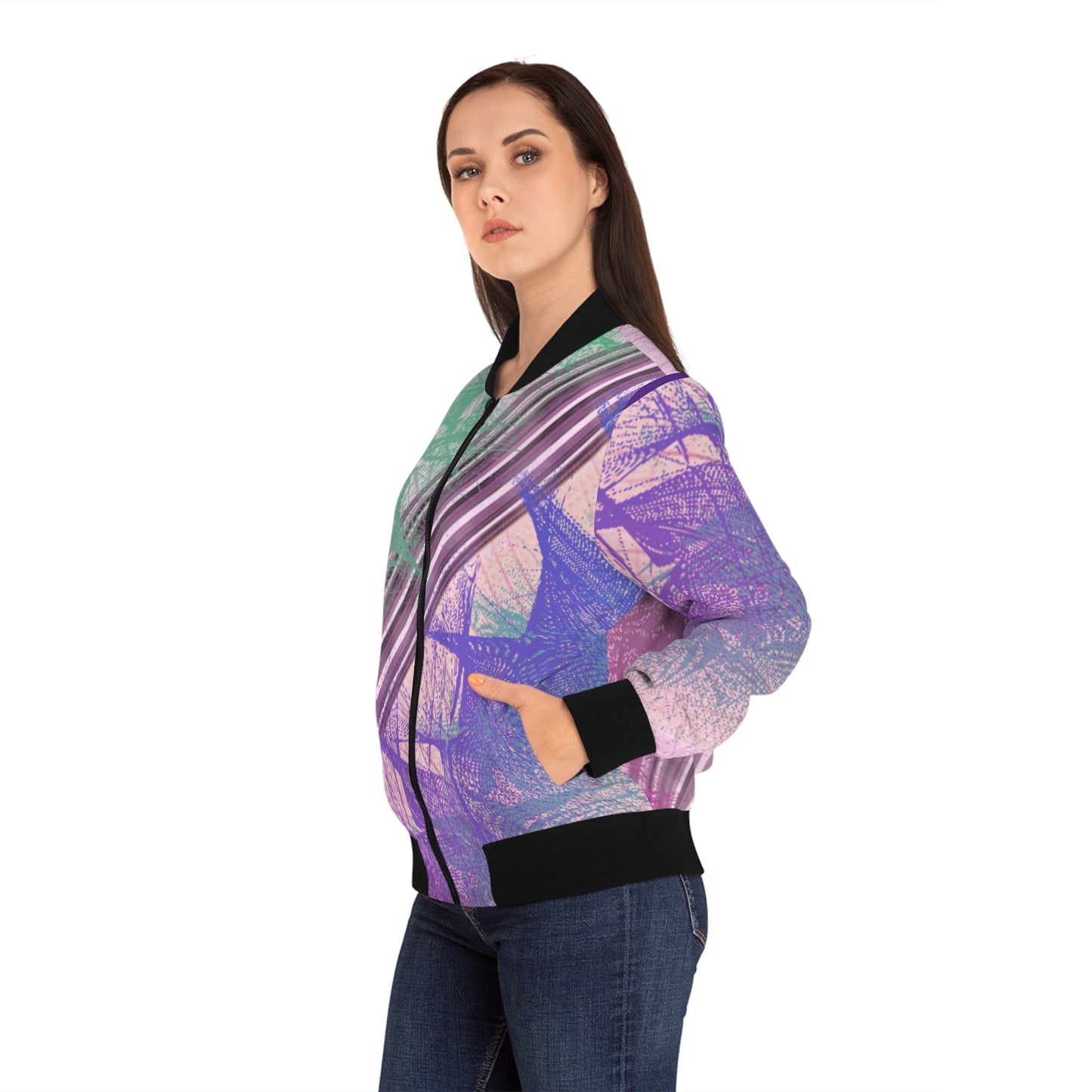 Passionate Women's Bomber Jacket (AOP)
