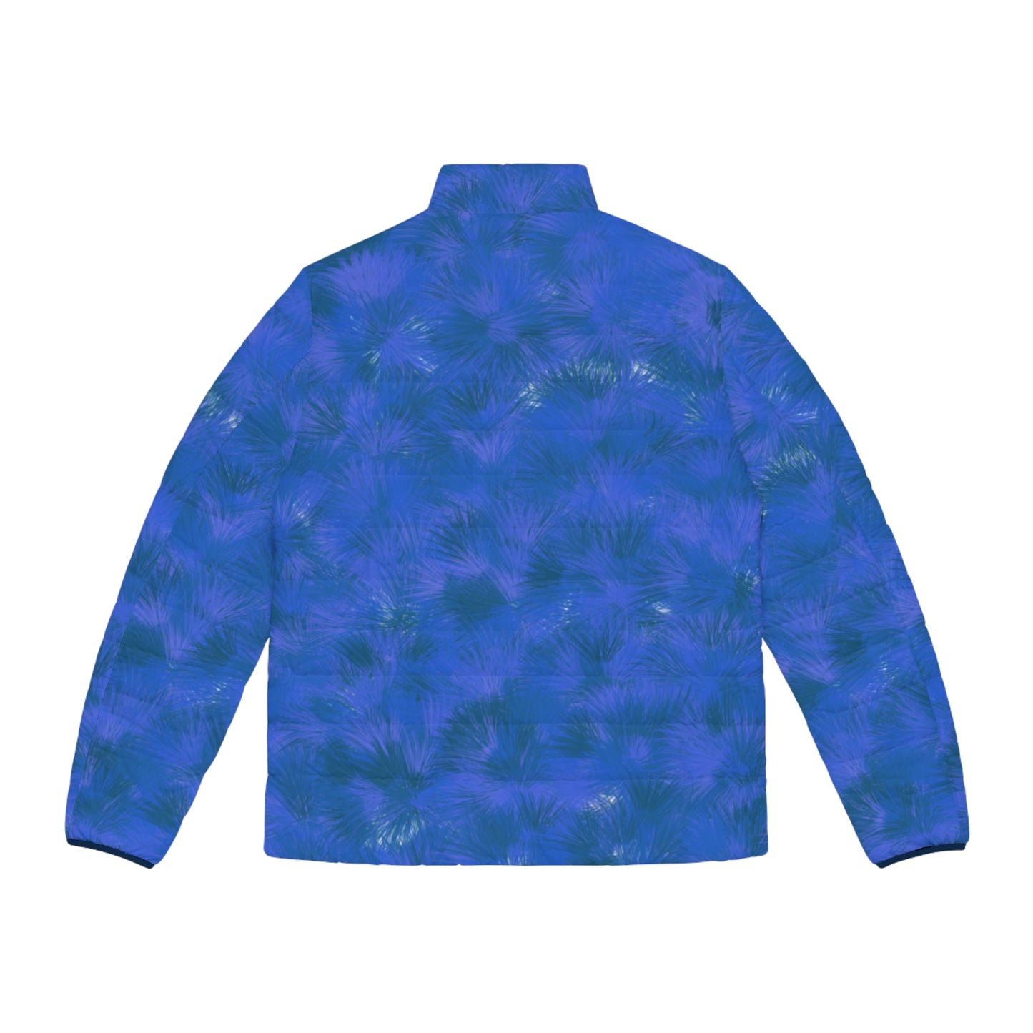 Deep Blue Mountain Men's Puffer Jacket (AOP)