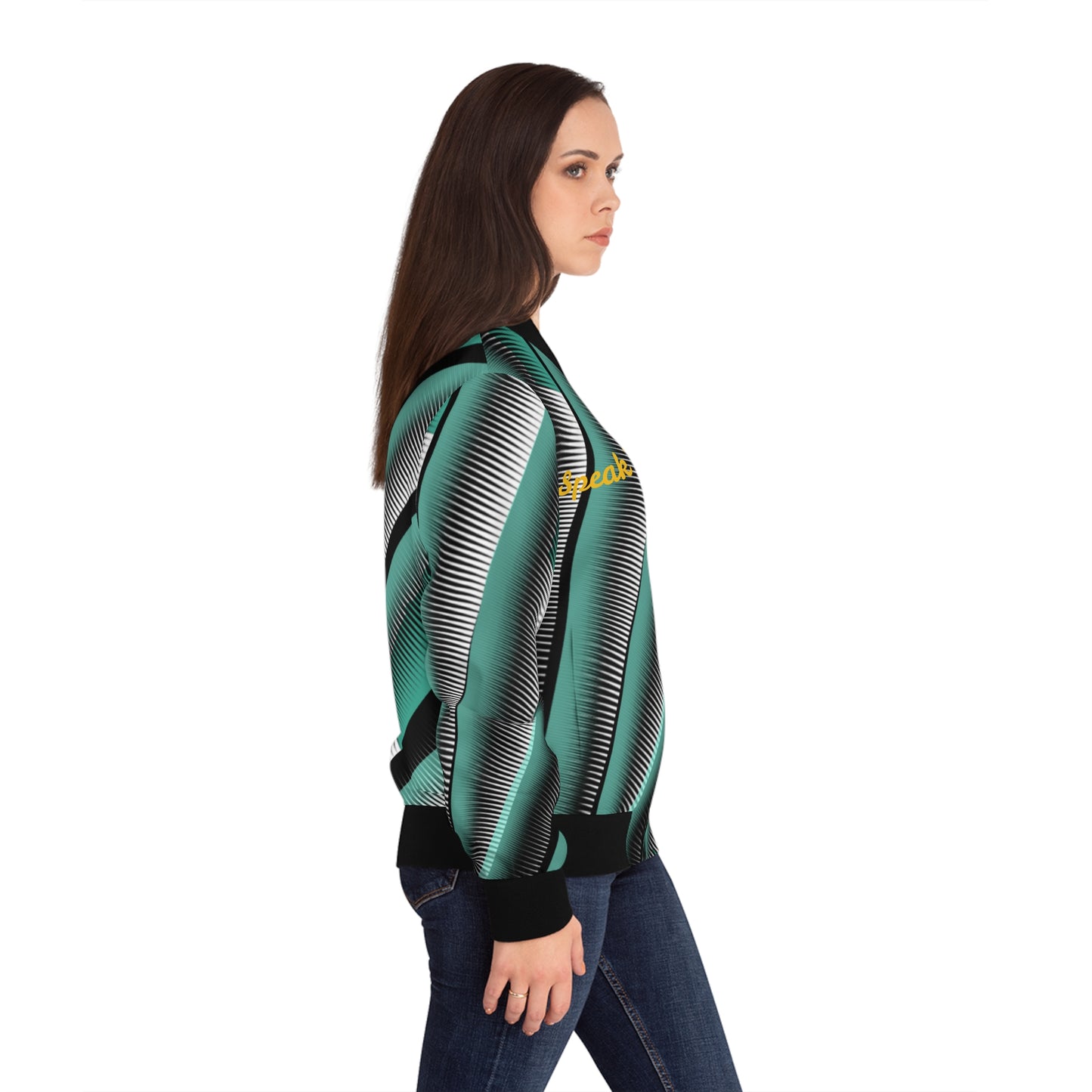 Speak Up Women's Bomber Jacket (AOP)