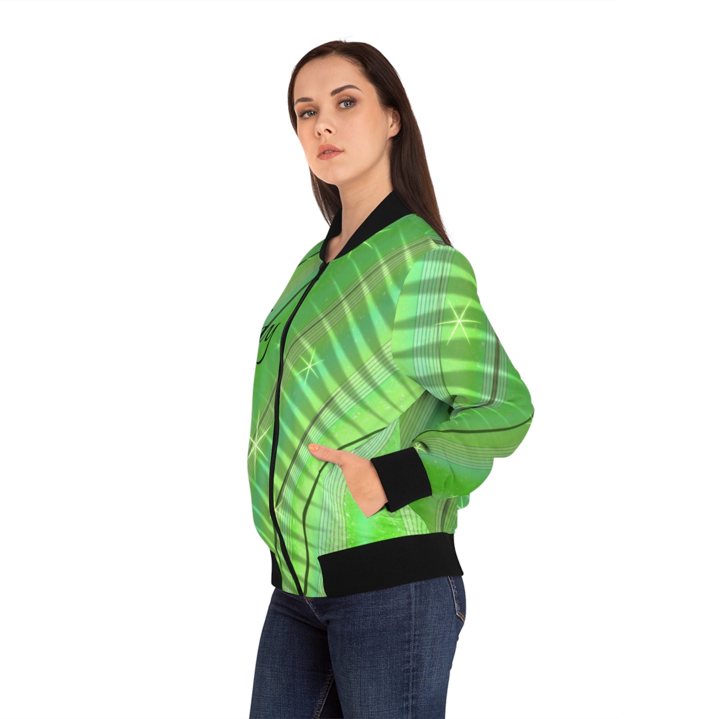 Its Okay Women's Bomber Jacket (AOP)