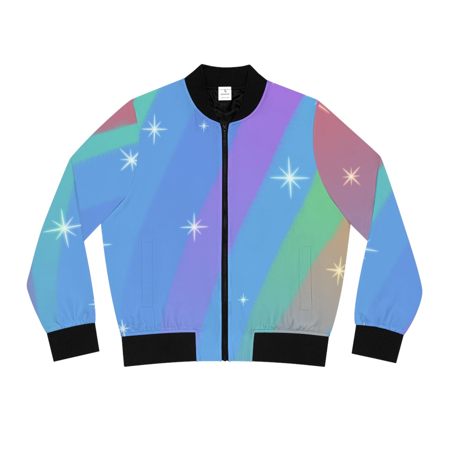 Winter Blues Women's Bomber Jacket (AOP)