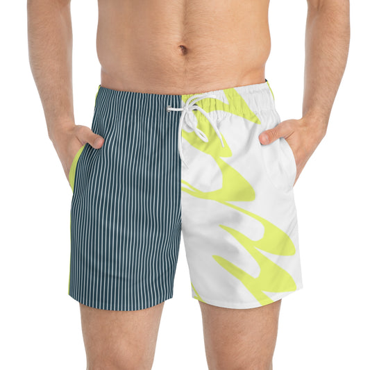 Baggy Green Swim Trunks (AOP)