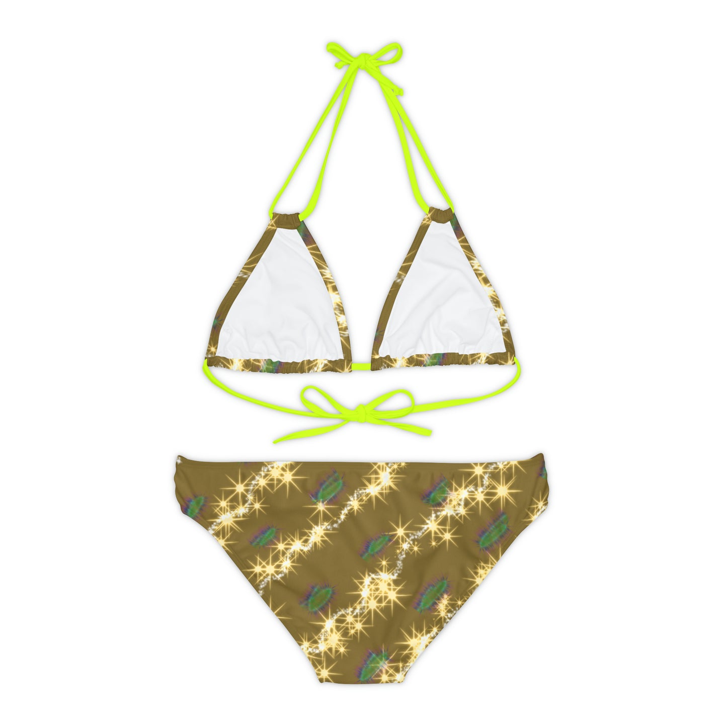 Gold Blizzard Strappy Bikini Set (AOP)