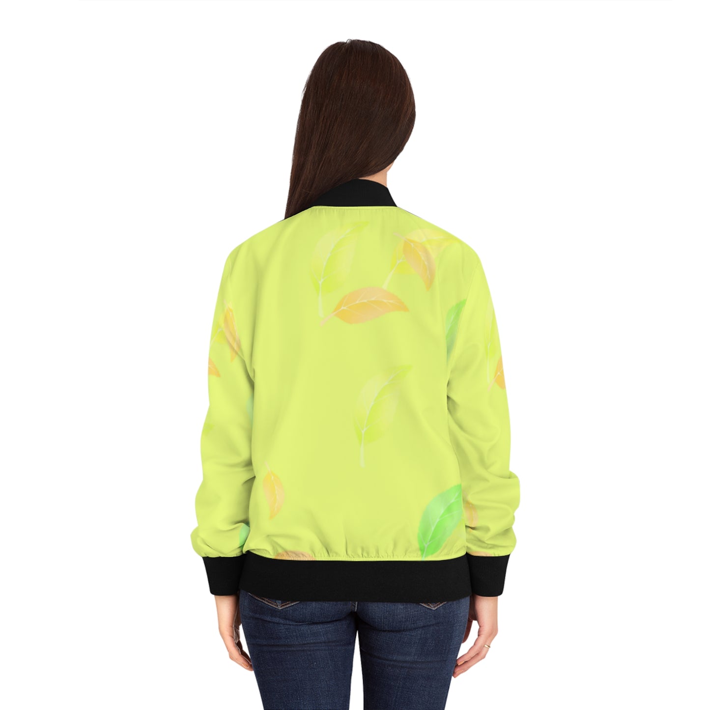 Dashing Yellow Women's Bomber Jacket (AOP)