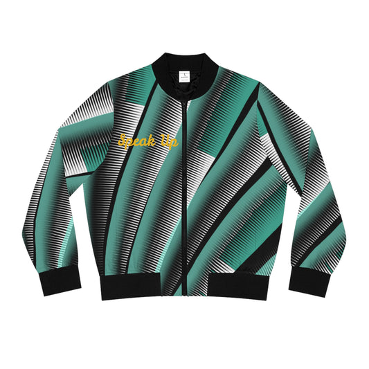 Speak Up Women's Bomber Jacket (AOP)