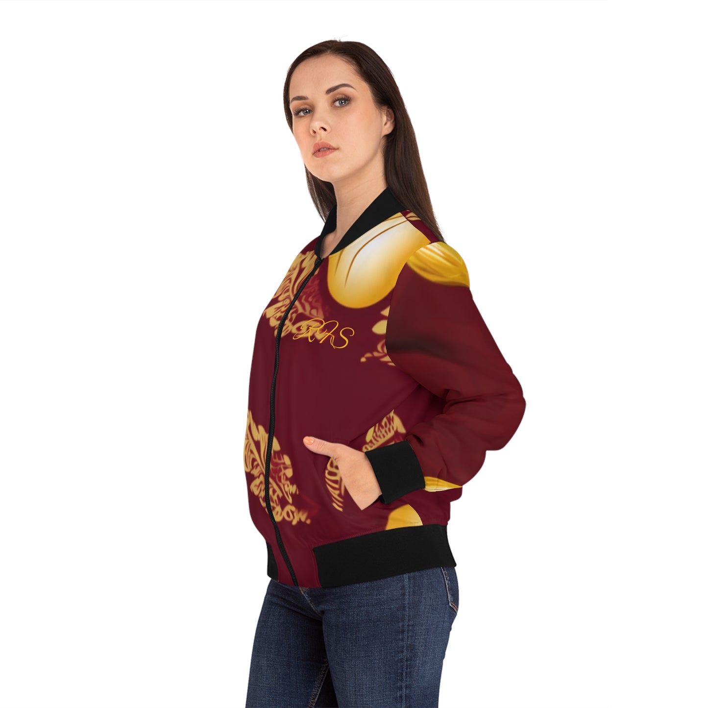 Indian Silky Women's Bomber Jacket (AOP)