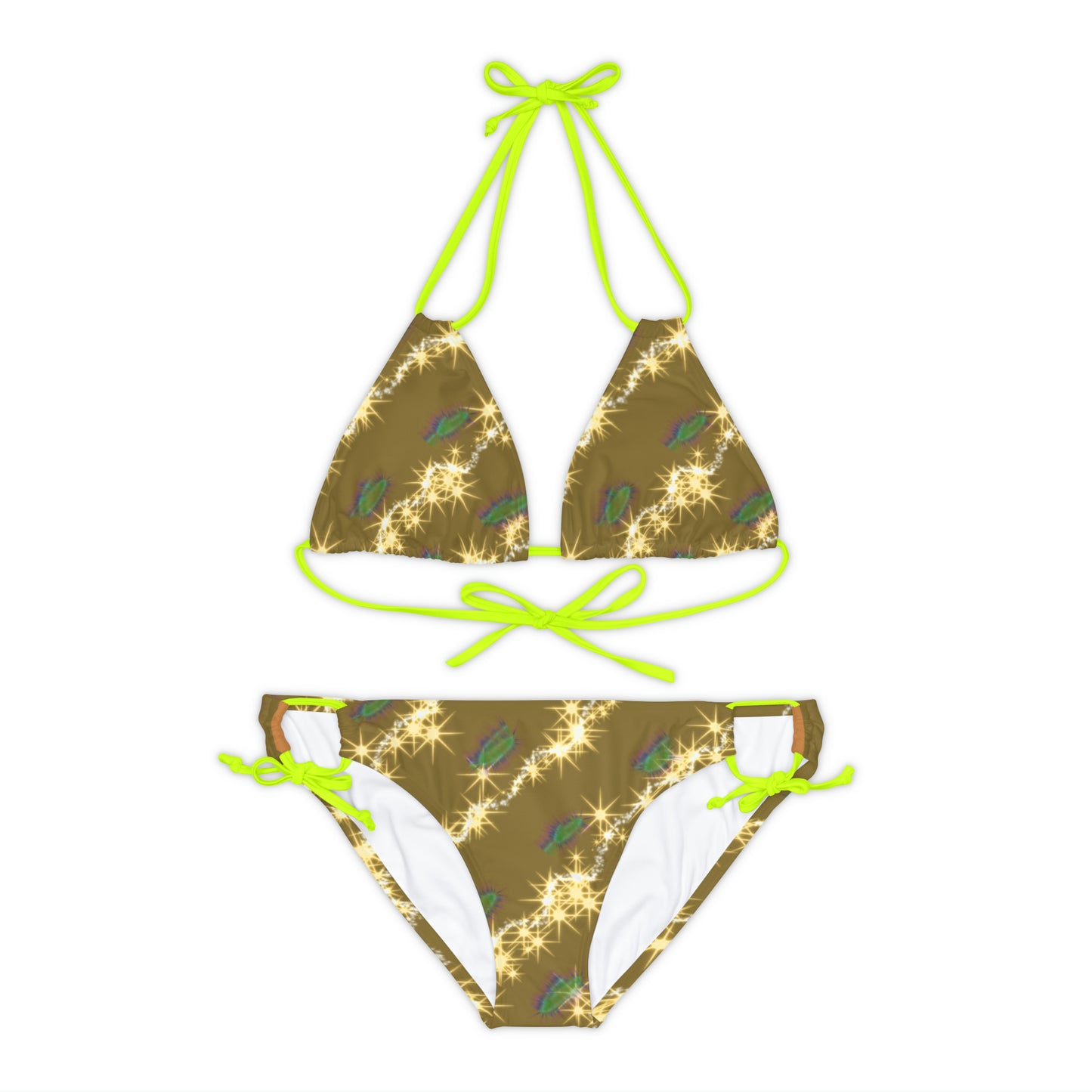 Gold Blizzard Strappy Bikini Set (AOP)