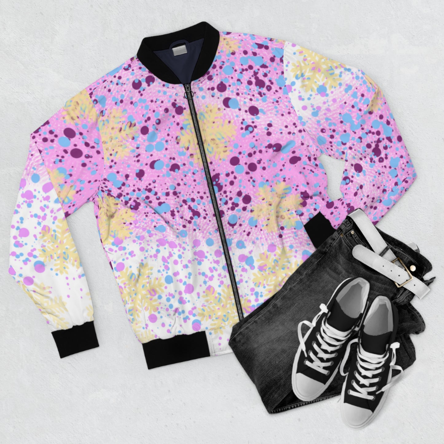Pink Man Men's Bomber Jacket (AOP)