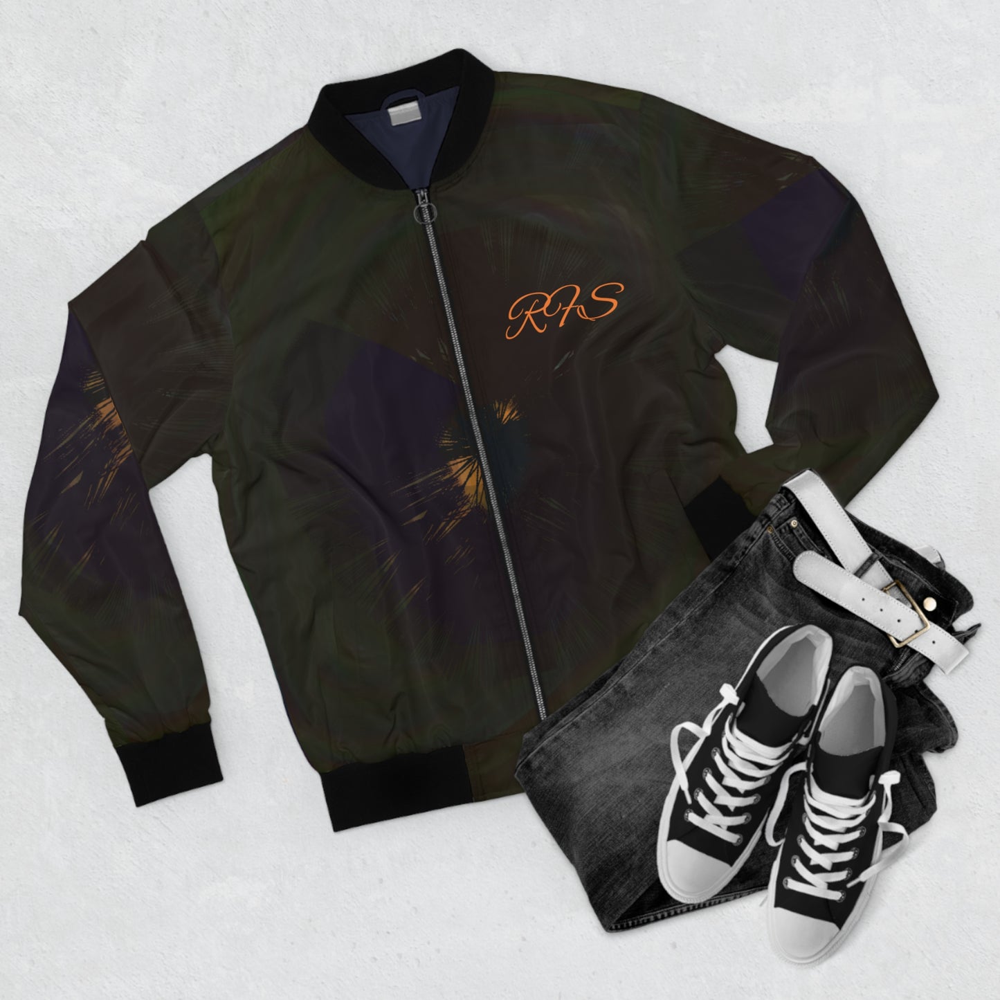 Black Hole Men's Bomber Jacket (AOP)