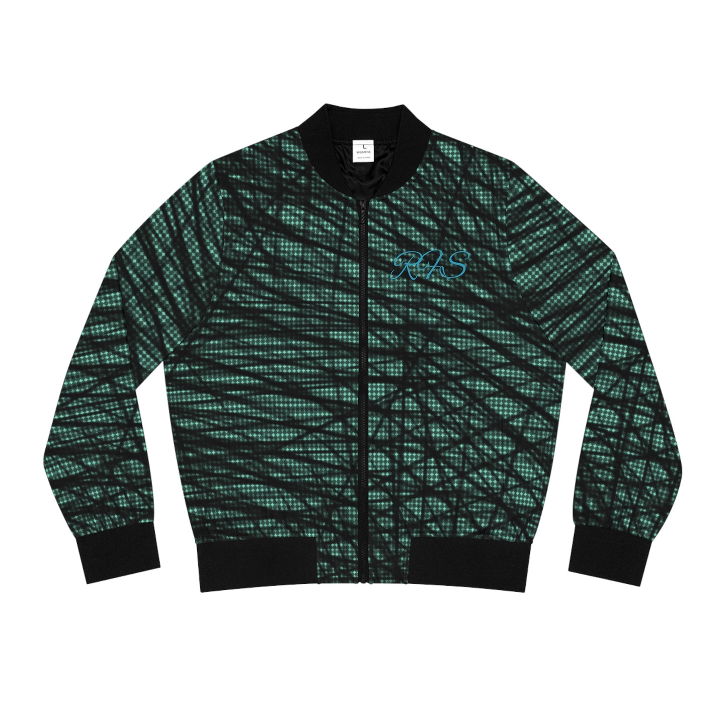 Mystic Black Women's Bomber Jacket (AOP)