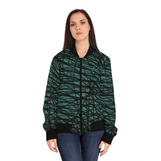 Mystic Black Women's Bomber Jacket (AOP)