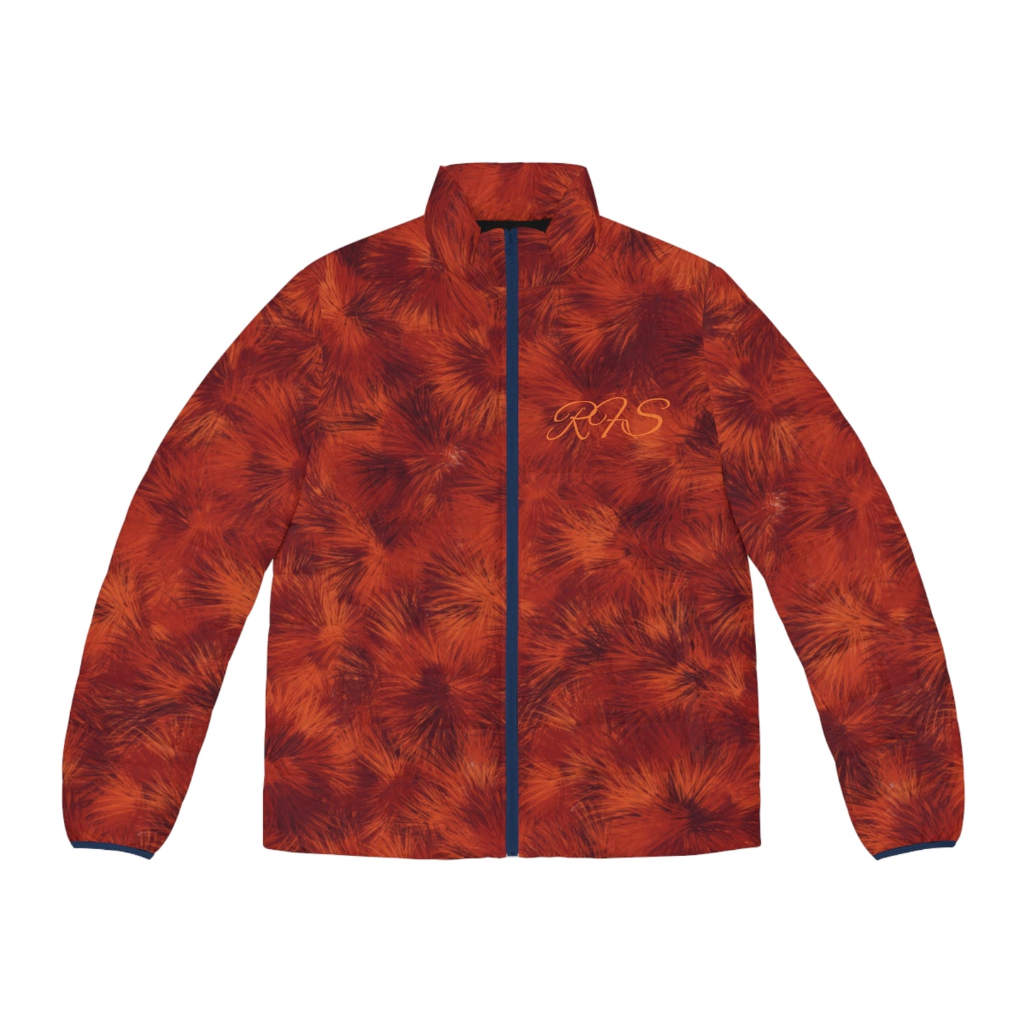 Cherry Men's Puffer Jacket (AOP)