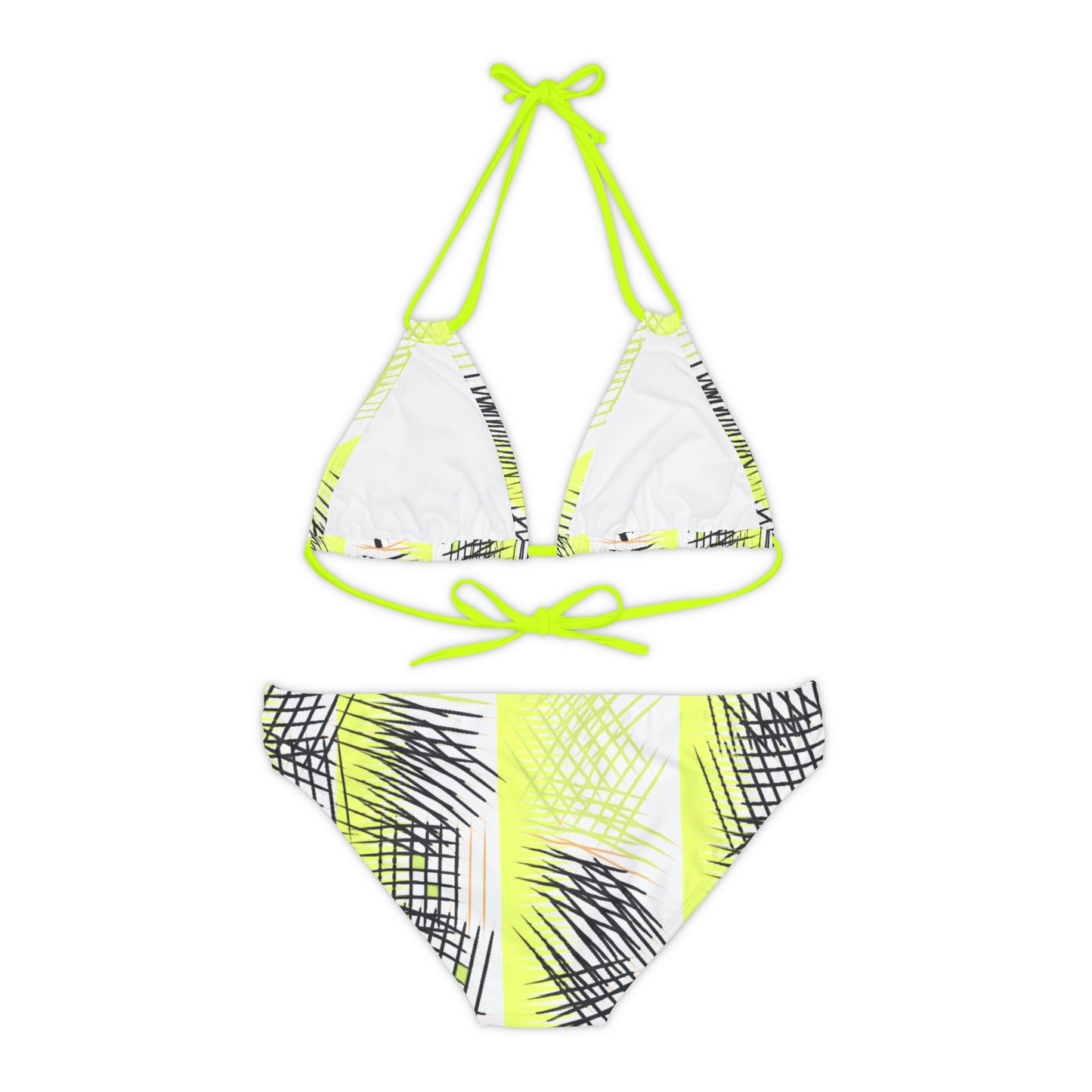 Neon Strappy Bikini Set (AOP)