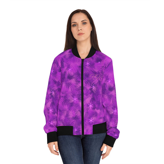 Purple Power Women's Bomber Jacket (AOP)