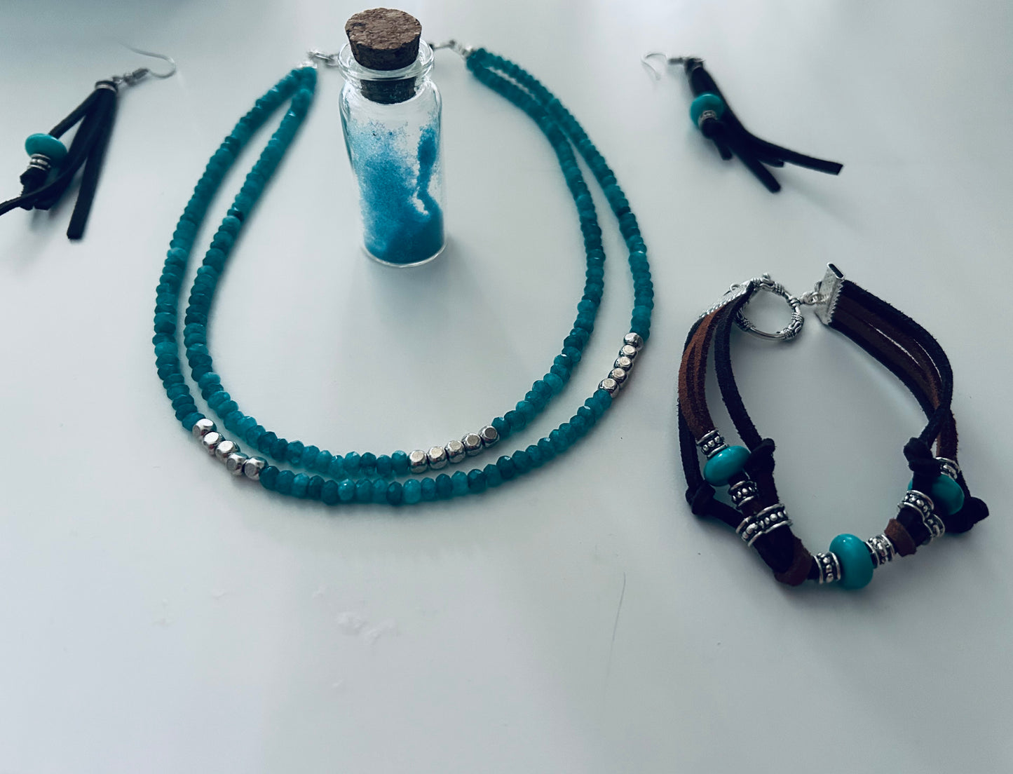 Handmade Aqua Blue Chain