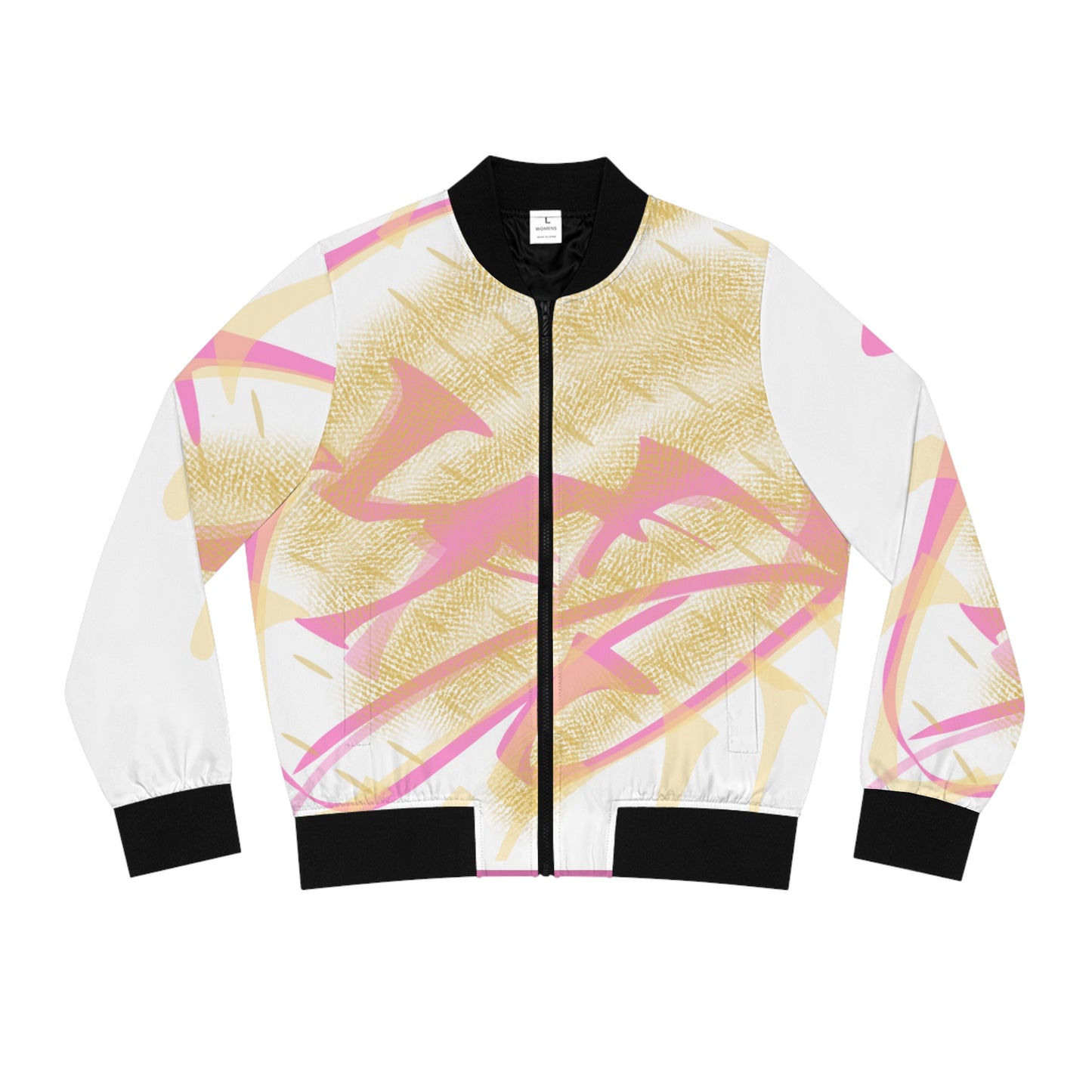 Nude Pink Women's Bomber Jacket (AOP)