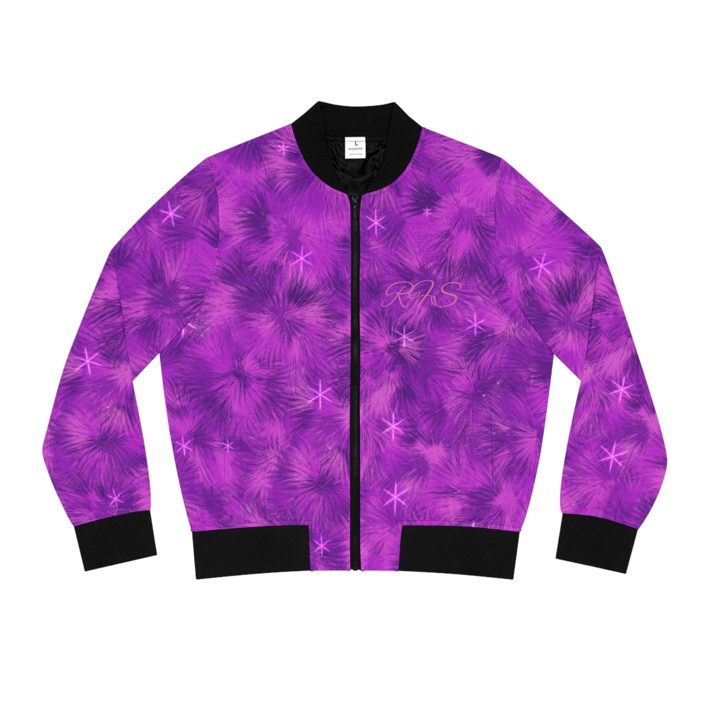 Purple Power Women's Bomber Jacket (AOP)