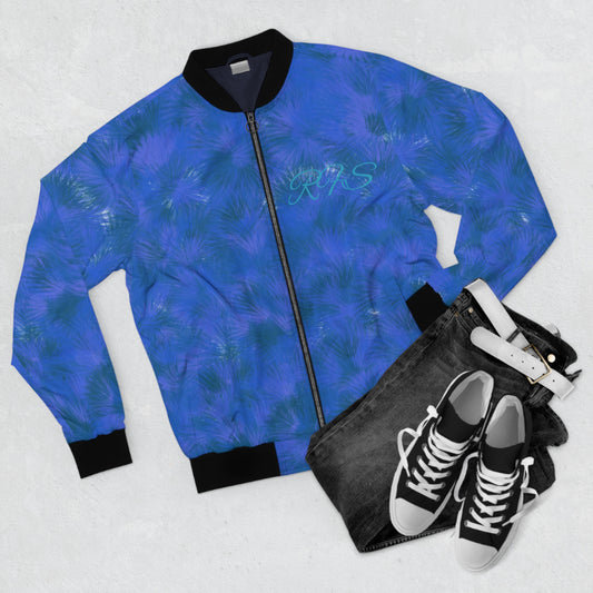 Deep Blue Mountain Men's Bomber Jacket (AOP)