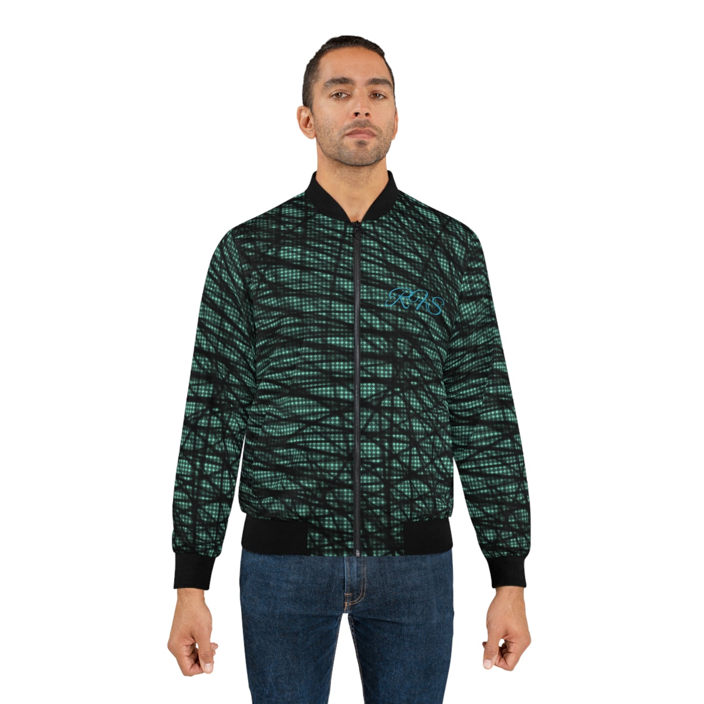 Mystic Black Men's Bomber Jacket (AOP)