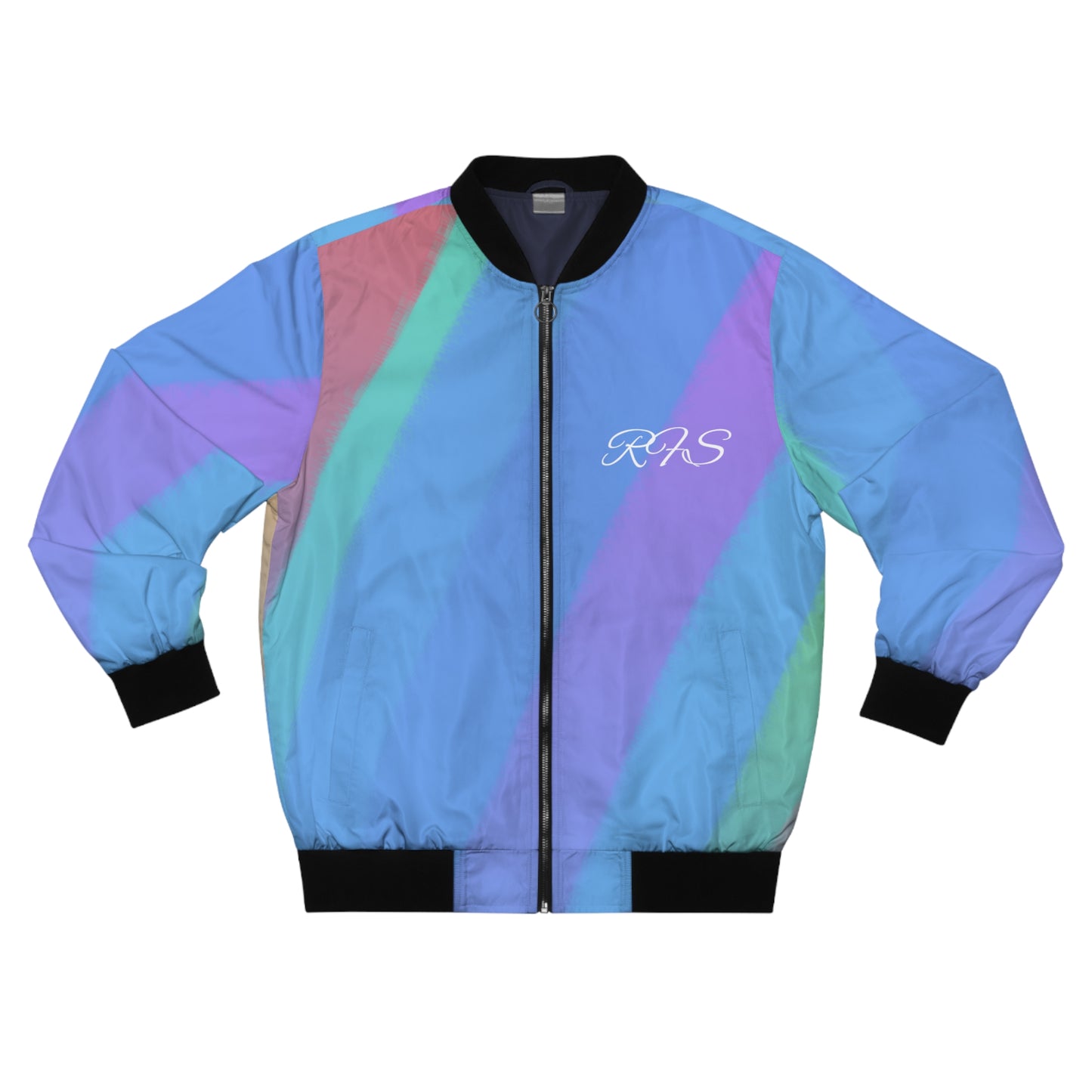 Winter Blues Men's Bomber Jacket (AOP)
