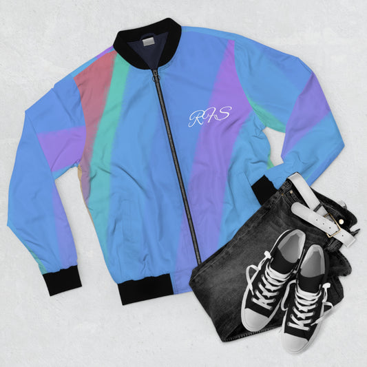Winter Blues Men's Bomber Jacket (AOP)