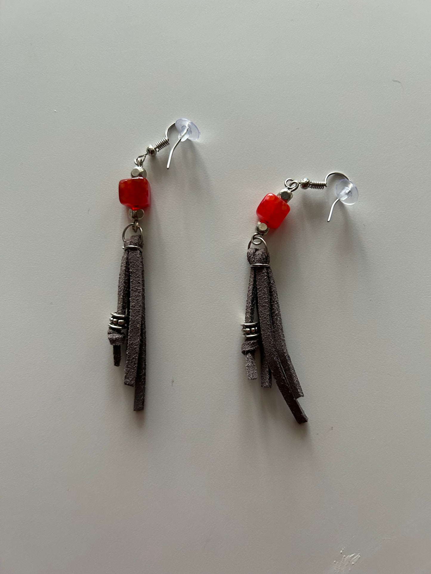 Handmade Glowing Red Earrings